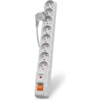 HSK DATA Alp-acars8---03 8 Outlets With Switch Power Strip 1.5 M Argenté One Size / EU Plug 220V