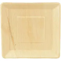 Papstar Assiette en feuille de palmier carrée pure