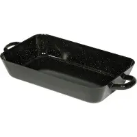 Riess Profi poêle à frire 37x22x6cm émail noir