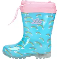 Lico Bottes en caoutchouc 'Power Blinky' turquoise / jaune / rose / blanc