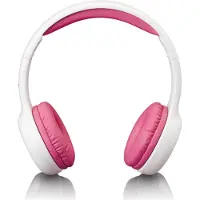Lenco Casque pour enfants 85dB avec autocollants Rose -