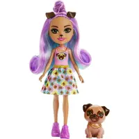 Enchantimals City Tails - Bêtes Citadines - Poupée Penna Carlin Et Figurine Animal Trusty - Mini Poupée - 4 Ans Et +