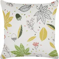 Beliani Coussin Mullein Velours 45 X 45 Cm Motif De Plante Multicolore