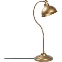 Opviq , lampe de table haut de gamme, structure en métal, dorée, 19 x 29 x 58 cm | IP20, douille E27, 40 W max., câble de 200 cm | Design industriel élégant pour les intérieurs modernes.