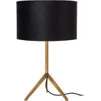 Lucide Lampe de table trépied Tondo Or avec un chapeau noir