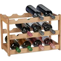 Relaxdays Casier à vin (12 bouteilles, 45 x 23.50 x 30 cm)