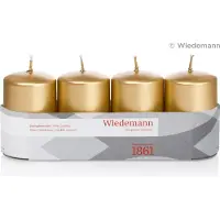 Wiedemann Bougie Stumpen pack de 4 or (1 pcs)