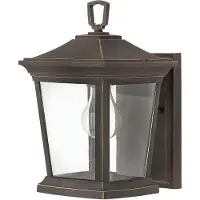 HINKLEY Applique d'extérieur Bromley, finition bronze huilé, 1xE27x60W, aluminium, dimensions : 29,9 x 20,3 x 23,3 cm, IP44,