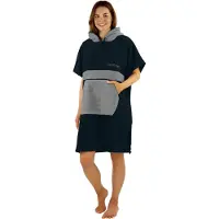 Normani Peignoir court marine / gris