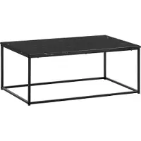 FineBuy table basse 100x60x40 cm aspect marbre | Table de salon avec structure métallique | Table pliante table carrée salon | rangement