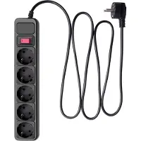 Akyga Bloc multiprises Protection contre les surtensions AK-SP-06A 5 prises CEE 7 (5x, 1.80 m)