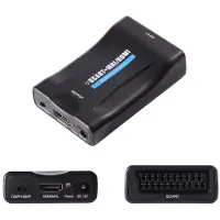 Hapena Péritel vers HDMI 2451010002 Convertisseur,720/1080p,alimenté par USB (Convertisseur de caméra)