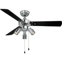 Aire Ryder Ventilateur sans lumière Pales chromées FN44444N