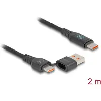 DeLOCK USB 2.0 Daten u.Schnellladekabel USB Type-C+USB Steck