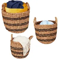 Relaxdays 3x paniers-de-rangement (35 cm, 3x)