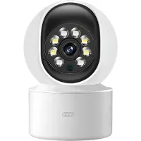 XO Caméra de surveillance Camera CR01, Wi-Fi, 340 degrés, 3K, vision nocturne, détection de mouvement, audio bidirectionnel, blanche