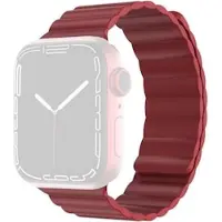 Mutural Apple Watch 42/44/45mm - Bracelet silicone avec boucle magnétique rouge (42 mm, 44 mm, 45 mm, Silicone), Sangles de montre, Rouge