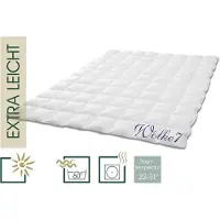 HANSKRUCHEN GmbH HANSKRUCHEN Wolke 7 couette en duvet 260x220 cm extra légère 90% duvet lavable pour personnes allergiques couette d'été respirante blanche