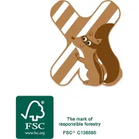 Small Foot Petit pied - Lettre enfant animaux en bois - X