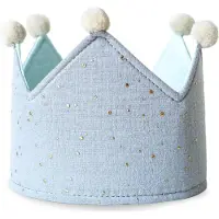 Papierdrachen Couronne en mousseline avec accents dorés - Bleu (1 pcs)