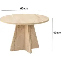Skye Decor , Champignon, Couchtische, Travertin, 60 x 40 x 60 cm