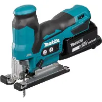 Makita Scie sauteuse sans fil 18V DJV185RFJ avec 2 batteries 3.0Ah, moteur sans balais et coffret Makpac pour des coupes précises dans le bois et le métal.