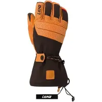 Lenz - Gants chauffants - Heat Glove 9.0 Finger Cap Men Marron / Noir pour Homme en Laine - Taille XL - Orange