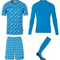 Uhlsport Progressive Bundle Short Sleeve Set Bleu 12-13 Years Enfants