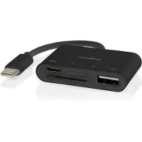 Nedis USB-Hub - 1x USB-C - 1x USB A / 1x USB-C - 4-Port port(s) - USB 2.0 - alimentation par USB - SD & MicroSD