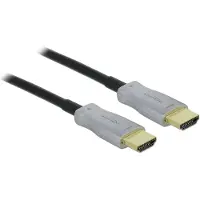 DeLOCK Câble HDMI haute vitesse - HDMI mâle vers HDMI mâle - 30 m - fibre optique - noir - compatible 4K, câble optique actif (AOC)