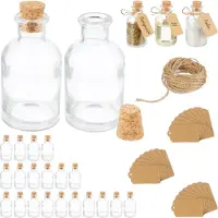 Relaxdays Verres décoratifs, Bocal de conservation, Transparent, Marron