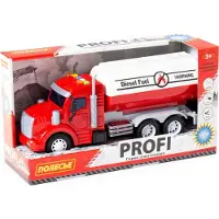 Polesie 86464 'Profi' wagon-citerne avec conduite, rouge, lumière, son dans la boîte