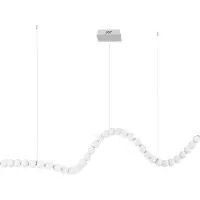 Nova Luce PERLA LED Suspension chrome 98W blanc chaud 167x42x200cm dimmable 9695206