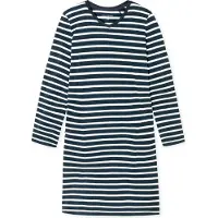 Schiesser Chemise de nuit 'Casual Essentials' bleu foncé / blanc
