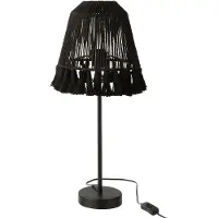 J-Line Lampe de Table Mila Noir E27 60 Cm