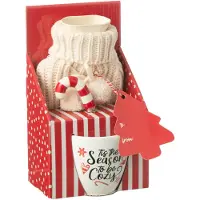CARPE DIEM LAVENTIE Tasse +cuillere+bouillotte boite cadeau ceramique rouge