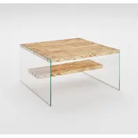 Skye Decor , Niagara S101, Table basse, Chêne, 100 % PEUPLIER MASSIF, 75 x 75 x 40 cm