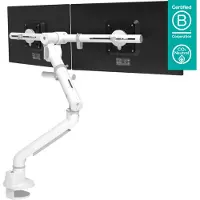 Dataflex Support de moniteur Viewgo pro pour 2 moniteurs (48.640), blanc (Tables, 4 kg), Support de moniteur, Blanc