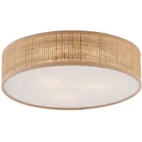 QAZQA Plafonnier oriental en rotin 38 cm - Trammy