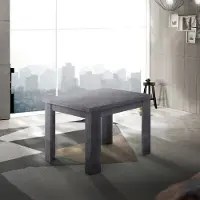 Web Furniture Table à rallonges de 90 à 180 cm x 90 cm au design moderne Jesi Liber Ardesia