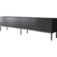 Skye Decor , Lord - Anthracite, Silver, Meuble TV, 100 % PANNEAUX ENDUITS DE MÉLAMINE, anthracite, 180 x 30 x 47 cm