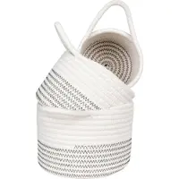 You do it Paniers Algar - Blanc/Gris Lot de 3