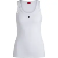 HUGO pour femme. 50514489 T-shirt Datamia blanc (S), Casuel, Coton, Sans manches / bretelles