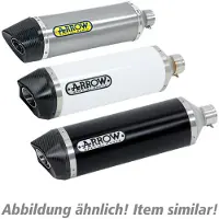 Arrow Race-tech Aluminium/stainless Steel Er-6/versys Not Homologated Muffler Argenté
