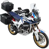 Hepco & becker Xplorer Cutout Honda Africa Twin Adventure Sports/dct 18-19 6519510 00 22-01-40 Side Cases Fitting Argenté
