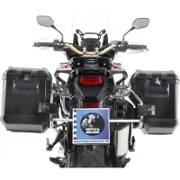 Hepco&Becker Porte-valises Cutout avec valises Xplorer pour CRF 1000 Africa Twin, année de fabrication 2016-2017, valises noires