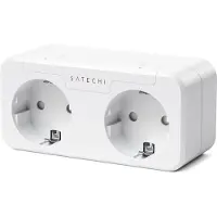 Satechi , SmartPlug Duo Compatible HomeKit Siri Compact, Blanc
