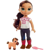 Spirit Poupée pour tout-petits Lucky (env. 36 cm) avec peluche et brosse