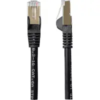 StarTech.com .com Câble Ethernet Cat6a - blindé (STP) - 0,5m - noir, 0,5 m, Cat