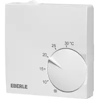 Eberle Thermostat d'ambiance RTR S 6731 1, Slimline Régulateur de température ambiante, Thermostat, Blanc